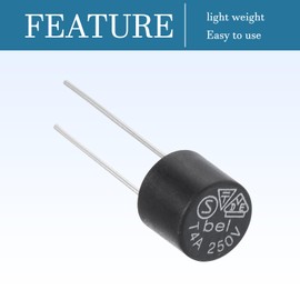 QUARKZMAN T4A 4A 250V Miniature Slow Blow Fuse x 10pcs Round Microelectric Instrument Fuse for Electronic Parts, [Black]