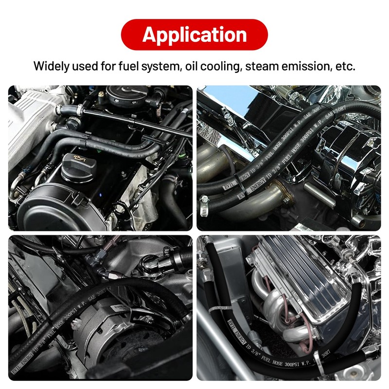 EVIL ENERGY 1/4 Fuel Hose Line Push Lock NBR Rubber