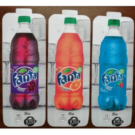 Royal Vendors (3) Royal Vendors Chameleon "Fanta" 20 oz Bottle Vend Labels (Flavor Strip)