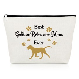 Dog Mum Gifts for Golden Retriever Lovers Makeup Bag Golden Retriever Gifts Dog Mom Gifts Dog Owner Gifts Cosmetic Bag Dog Mum Birthday Gifts Christmas Mothers Day Gifts Travel Cosmetic Pouch