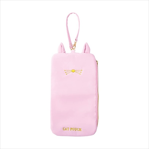 Libuhao 83001-21 Going Out Tissue Case, Pink (Total Length: Approx. 9.8 inches (25 cm), Anti-bacterial, Mildew-resistant, Cat