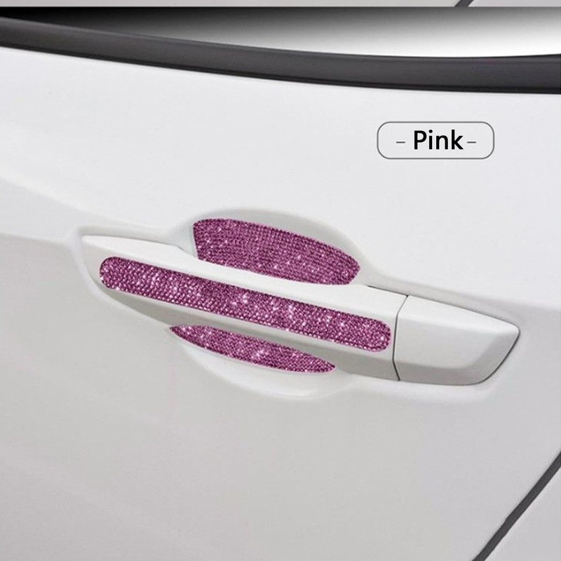 BetterJonny 10PCS Crystal Car Door Scratch Protector, Rhinestone Bling Scratch