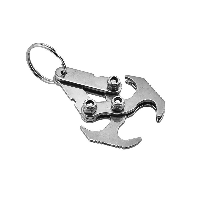 Wakects Climbing Hook Gravity Grave Hook Stainless Steel Gripper Climbing