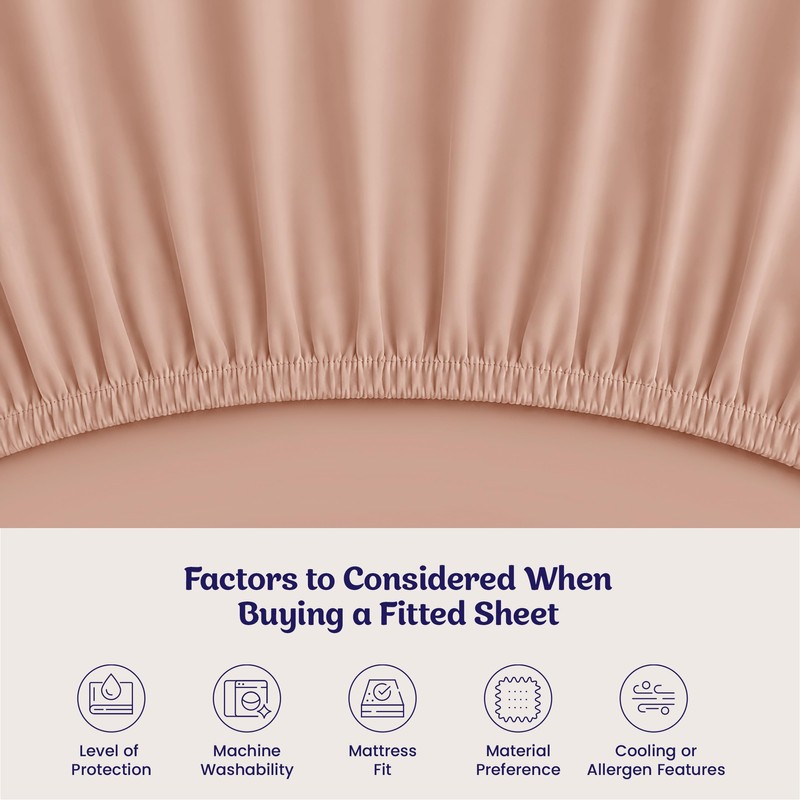 Oxford Homeware Peach Double Fitted Sheet -100% Brushed Microfibre 1800
