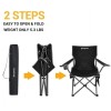 KingCamp 2 Pack Camping Chairs Clearance Lightweight Folding Portable Lawn