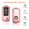 Koaudb Car Key Fob Cover with Keychain Lanyard for VW,