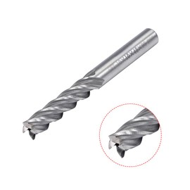 Sourcingmap 10mm Shank 10mm x 45mm Straight Flat Nose End Mill Cutter CNC Router Bits 4 Flute