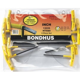 Bondhus 13332 HTX80F 8Pc 3/32-1/4 Hex T-Handle