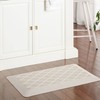 Martha Stewart Miles Modern Diamond Anti-Fatigue Air-Infused Kitchen Mat, Beige,