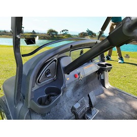 Huskey Parts Company Club Car Precedent Dash Kit with Locks for 2008.5-Up Precedent Golf Cart Models, Carbon Fiber Finish