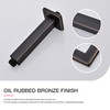 Brushed Bronze Ceiling Mounted Shower Arm with Flange 6 Inch