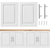 Memorywuu 2 Pcs Built-in Cabinet Doors with Silver Handles 16.25
