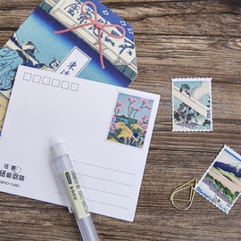 jojofuny Caja de 3 Pegatinas Decorativas Ukiyoe en Papel Azul para Cuadernos, 138 Piezas Multiusos y Creativas para Libretas y Agendas