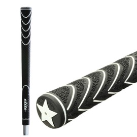 elitegrips 10 Pack Sting Race Rim Golf Grips, No Backline, Black