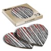 2 x Heart Coasters - Autumn Red Aspen Trees Nature