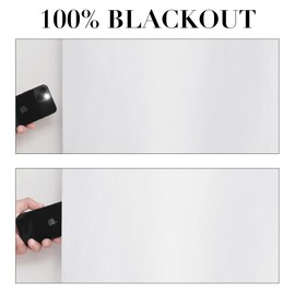 NICETOWN 100% Blackout Curtain Liners for Sheer Curtains, Cold Heat Light Noise Blocking Liners with Rings: Easy to Open & Closed, Thermal Liners for 52" Wide x 108" Long Curtains, 2 PCs, 50" x 102"