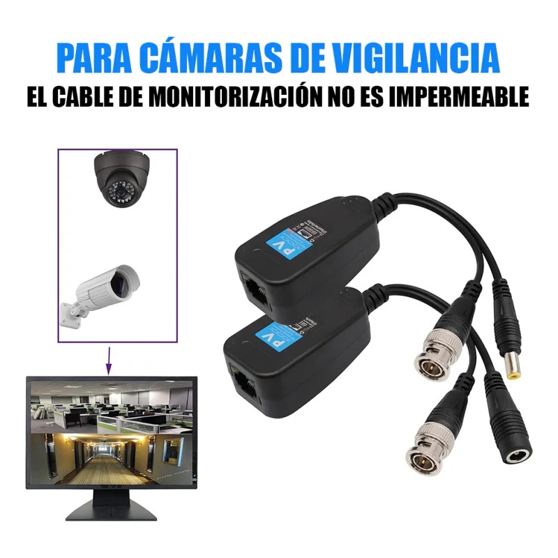 4 Pares De Conectores Bnc A Puertos De Cable De