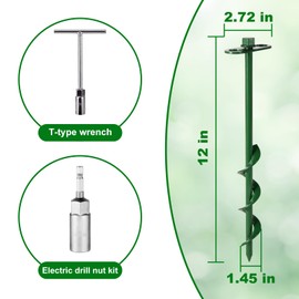 360° Adjustable Tent Stakes Dog Tie Out Stake Heavy Duty Trampoline Stakes 2 Pack Screw in Ground Anchors High Winds for Tent, Trampoline,Inflatable Christmas Decoration,Swing Sets 12 inch(2 X 12)