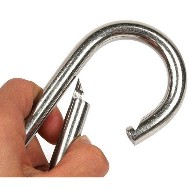 Large Carabiner Clip,5-1/2 Inch Heavy Duty Stainless Steel Spring Snap