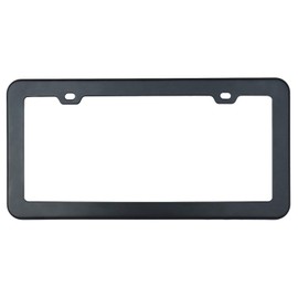 Creathome 201 Stainless Steel License Plate Frames with Matt Black Color