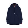 Big size coat for men and women, hooded zip-up 1P brushed outerwear Jumper Black-M