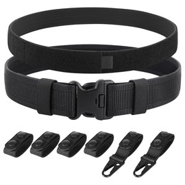 KRYDEX Duty Belts Law Enforcement 2 Inch Police Belt Heavy Duty Belt with Belt Keepers (Outer Belt +Inner Belt, X-Large)