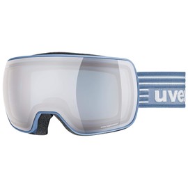 uvex compact FM - Skibrille für Damen und Herren - verzerrungs- & beschlagfrei - verzerrungsfreie Sicht - lagune matt/silver-blue - one size