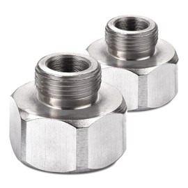 Faucet Supply Line Adapter, Jlerli Female to Male Hose Adapter G3/8 to G1/2 compression fittings for plumbing, 2 Pieces