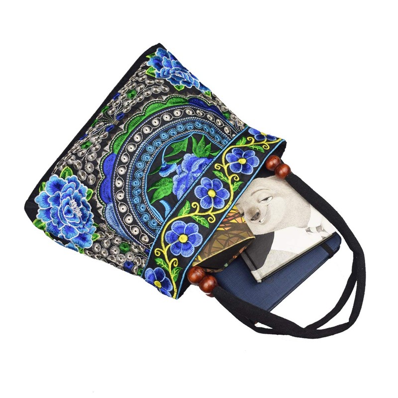 Bolsos de mano clásico para mujer con bordado de hombro