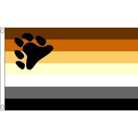 Gay Pride Bear Flag 5 x 3 FT 100% Polyester With Eyelets Banner FlagSuperstore