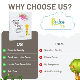 Ronica First Year Baby Memory Book & Baby Journal