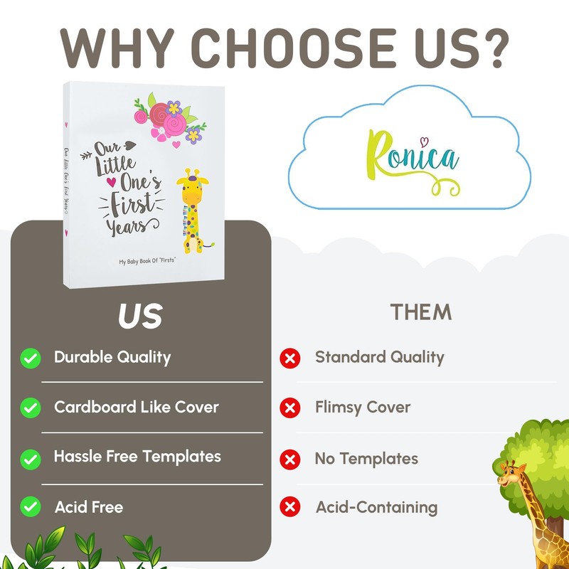 Ronica First Year Baby Memory Book & Baby Journal