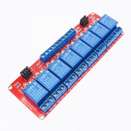 HiLetgo 24V 8 Channel Relay Module with OPTO-Isolated High and Low Level Trigger 8 Ways Relay Switch Module for Arduino