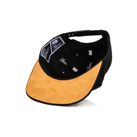 Blackskies® Essentials Snapback Cap for Children, Adjustable Kids' Baseball Cap for Boys and Girls, Stylish Cap, Cool Hat, Birth, Christening, Baseball Cap, Peaked Cap, Black-black-brown