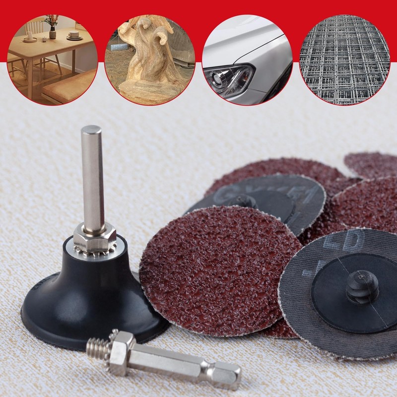 SPEEDWOX #36#60#80 120# 240# 50pcs Roll Lock Sanding Disc Roll