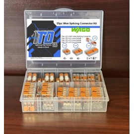 ITDsales WAGO Lever Nuts 55pc Wire Splicing Connector Kit with Case