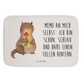 Mr. & Mrs. Panda Bath Mat Otter Bouquet Gift Cute Bathroom Mat Bath Mat Otter Sea Otter Lake Otter Bathroom Rug