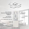 Dimmable Modern Led Ceiling Light, 4 Rings Square Ceiling Lamp