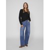 VILA CLOTHES Women's's Viril L/s V-Neck Knit Top-noos Jumper Black