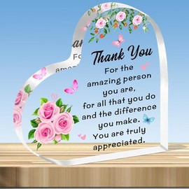 JMIMO Thank You Gift Sentimental Gifts for Women Best Friend Mentor Family Teacher Acrylic Keepsake