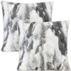 Entua Pack 2 Natural Fur Throw Pillow Covers Sham Soft