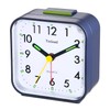 Tinload Small Battery Operated Analog Alarm Clock Silent Non Ticking,