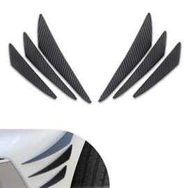 Dogary 6 PCS Automobile Spoiler Canards Kit, Front Bumper Lip Splitter, Modification External Anti-collision Spoiler Blade Decoration Accessories, Suitable for Most Car Models (Carbon Fiber Black)