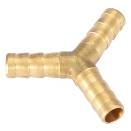 Brass Connectors 3 Way Hose Connector Pansement Rouleau 3 Way Y Shape Hose Barb Splitter Split Water Fuel Air OD(8mm(4pcs))
