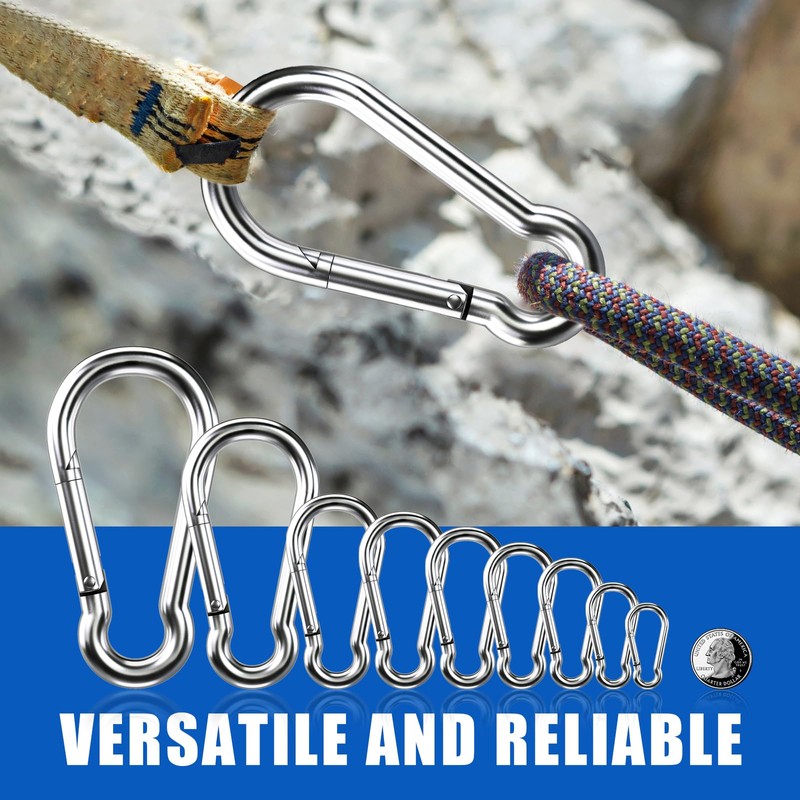 Large Carabiner Clip Hooks, 2pcs 7 inch Carabiners Heavy Duty,