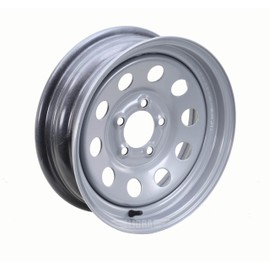 LIBRA 14 x 5.5 Trailer Wheel 5 Lug on 4.5" Bolt Pattern Silver Mod -17005