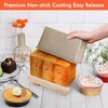 Beasea Pullman Loaf Pan with Lid, 2 Pack Non-Stick Bread