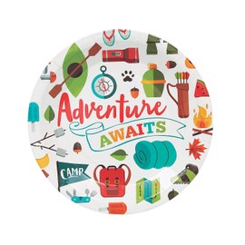 Fun Express CAMP PARTY DINNER PLATE - Party Supplies - VBS Vacation Bible School Supplies/Decor - 8 Pieces