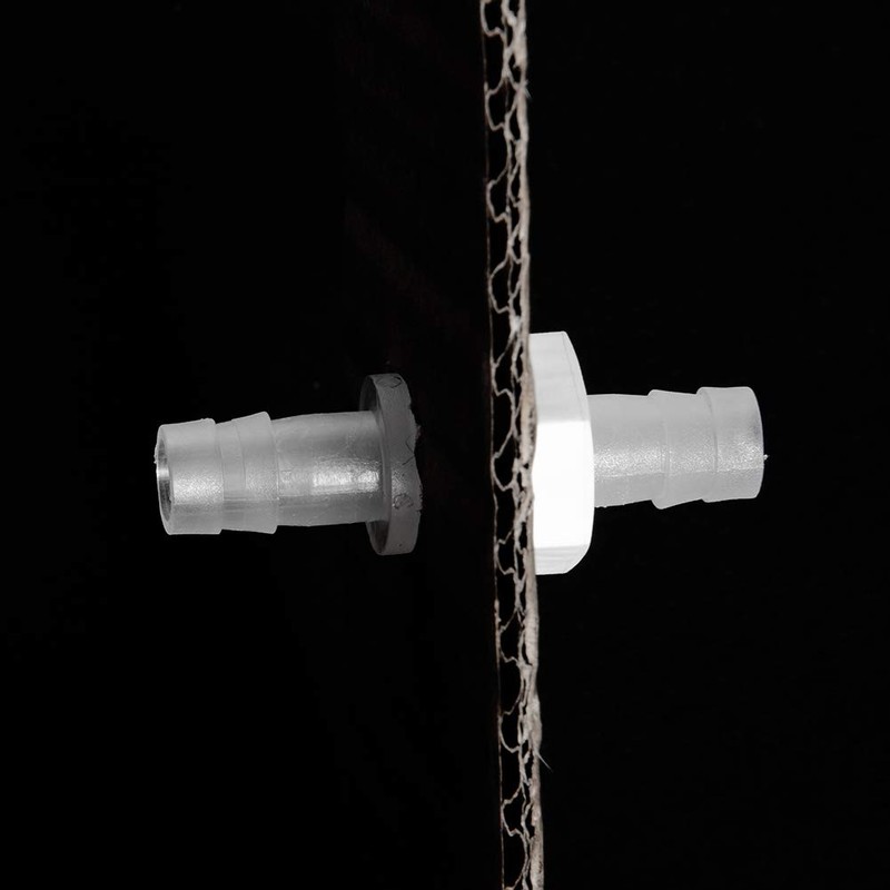 Feelers 3/8" Hose Barb Thru-Bulk Bulkhead Fitting Hex Barbed Fitting
