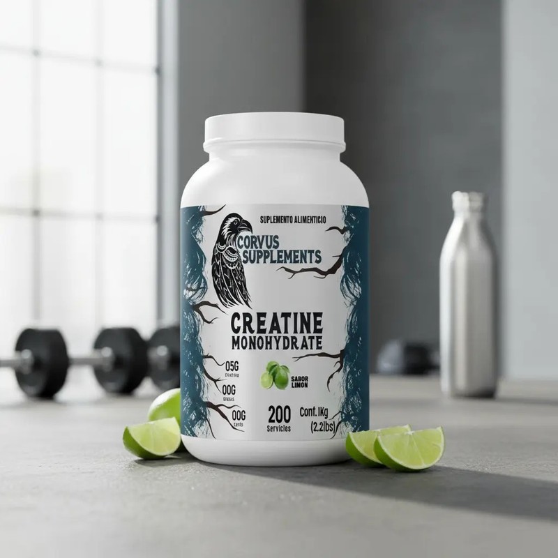 Creatina Monohidratada En Polvo 1kg Corvus Varios Sabores
